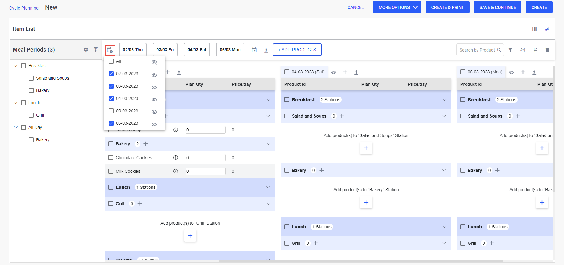 Configuring Cycle Plans