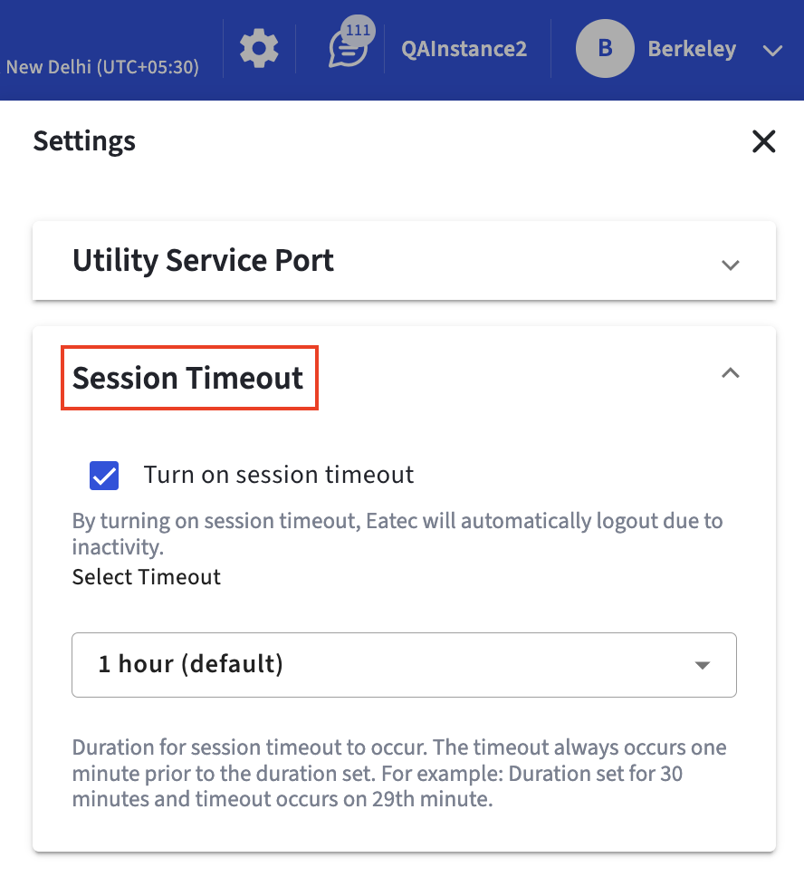 Configuring Session Timeout