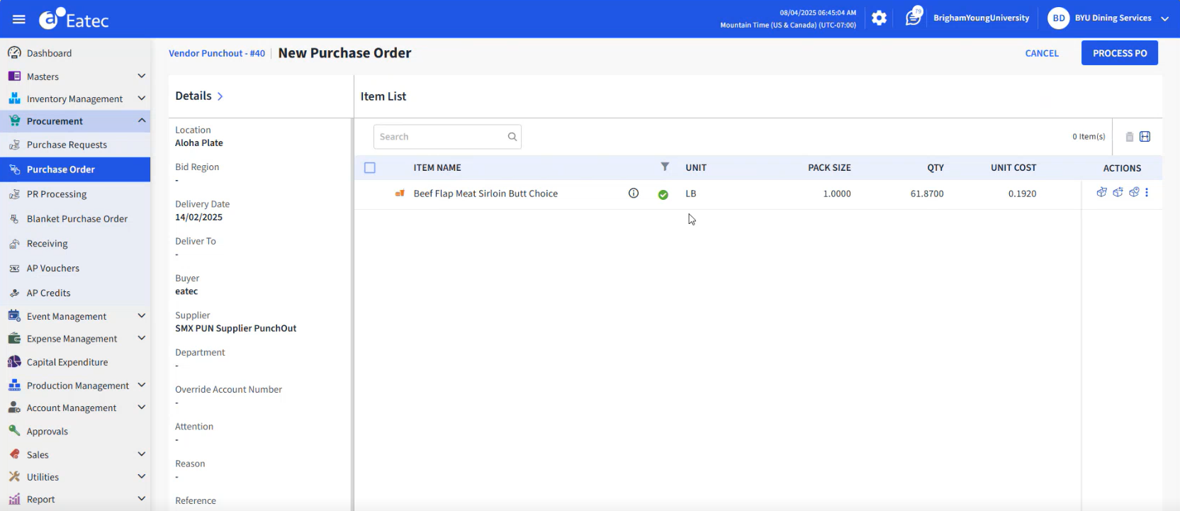 Configuring Vendor Punchout from PO
